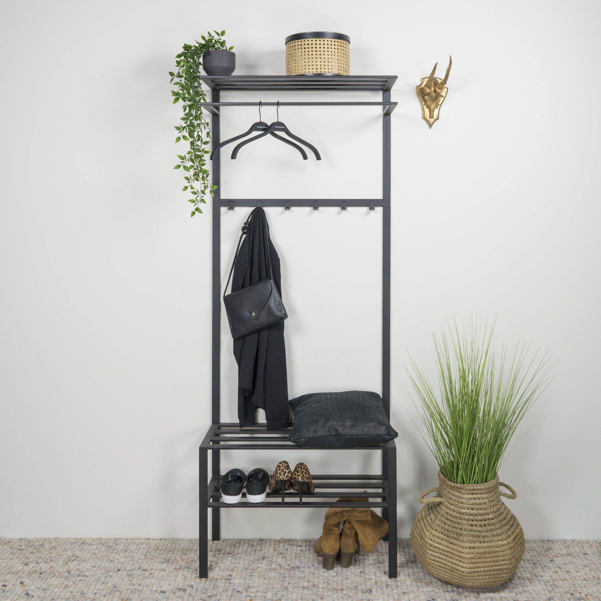 Spinder Design Garderobenständer Ivar, Metall, Breite 70 cm