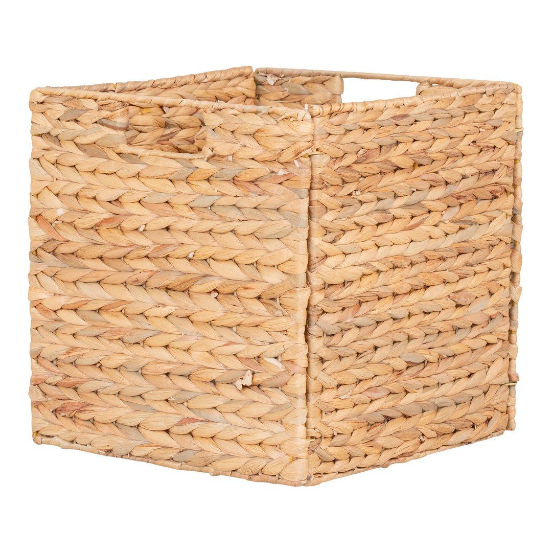 House Nordic Dekokorb Passo Basket - Korb aus Wasserhyazinthe, natur, faltbar, 30x30x30 cm