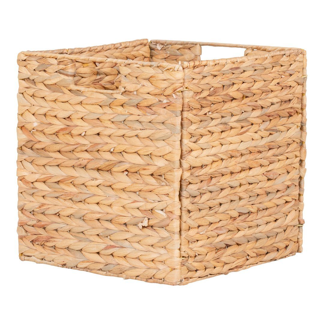 House Nordic Dekokorb Passo Basket - Korb aus Wasserhyazinthe, natur,  faltbar, 30x30x30 cm