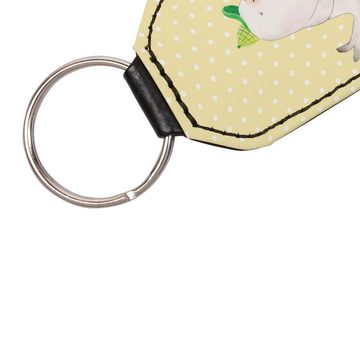 Mr. & Mrs. Panda Schlüsselanhänger Robbe Sherlock - Gelb Pastell - Geschenk, Anhänger, Schlüsselanhänger (1-tlg), Botschaft der Liebe