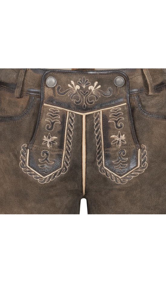 Nübler Trachtenlederhose Lederhose Hotpant Viona in Hellbraun von Nübler