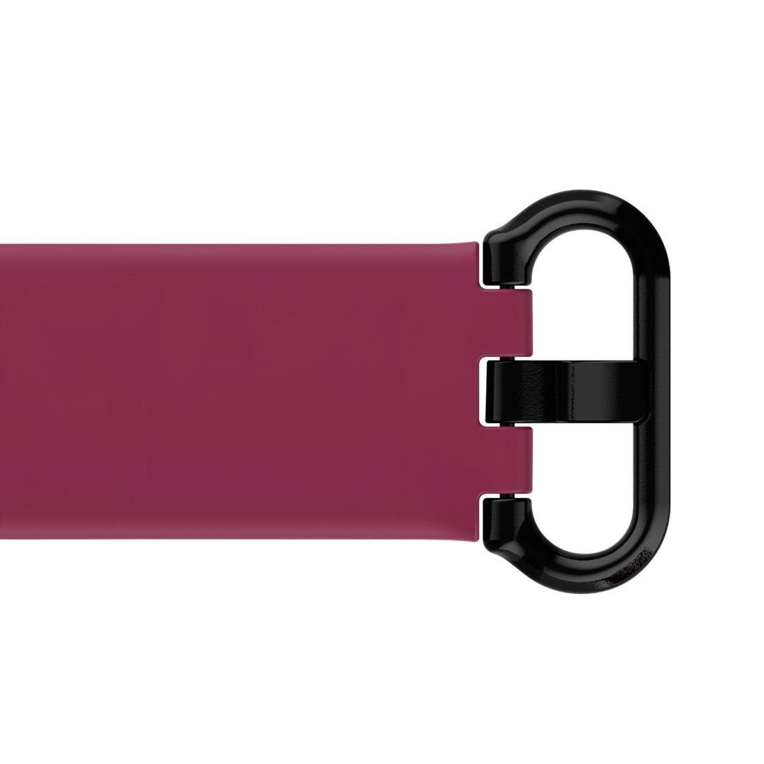 3/4/Sense Fitbit Hama (2), Ersatzarmband Versa Smartwatch-Armband TPU, für cm Bordeaux cm/21 22