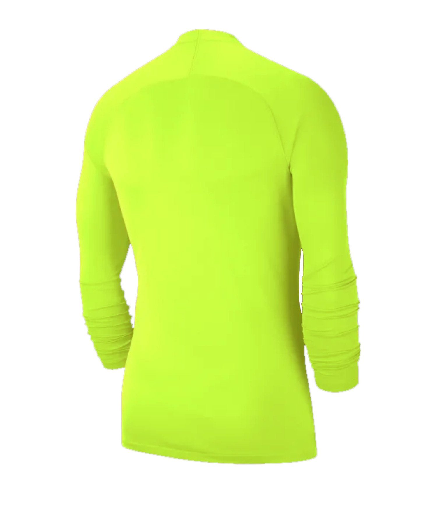 Nike Langarmshirt Funktionsshirt gelb Park Daumenöffnung Layer First