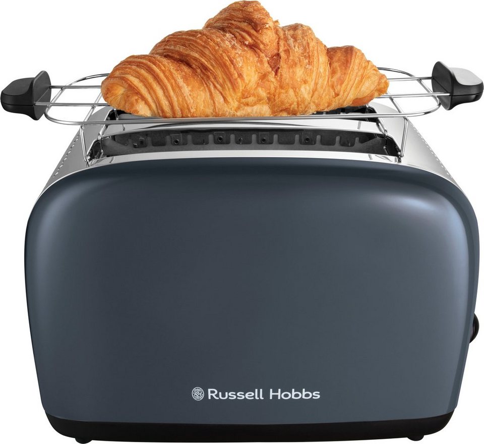 RUSSELL HOBBS Toaster Colours Plus 26552-56, 2 lange Schlitze, für 2  Scheiben, 1600 W, 6 einstellbare Bräunungsstufen & Aufwärmfunktion per  Temperaturregler