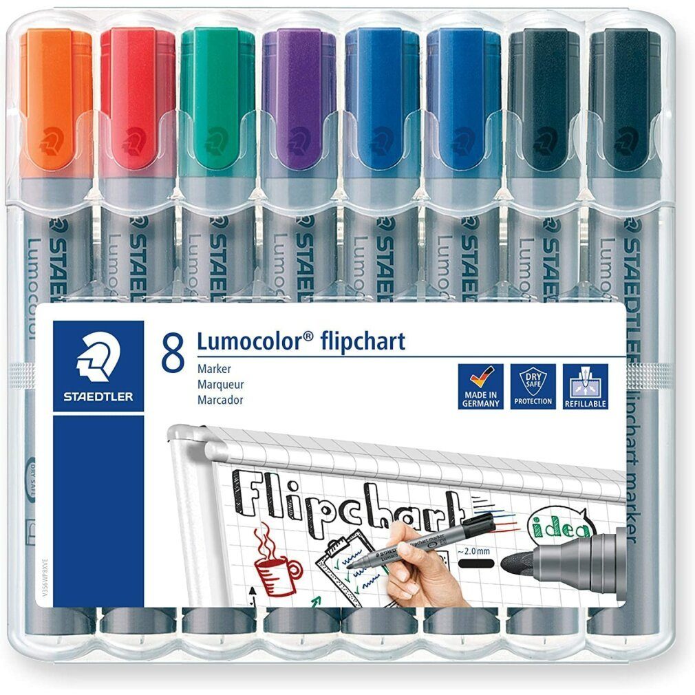 STAEDTLER Marker 8 356 WP8 X Flipchart-Marker farbsortiert 2,0 mm