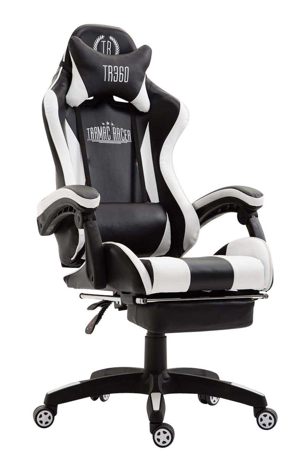 CLP Gaming Chair Ignite Kunstleder, höhenverstellbar und drehbar schwarz/weiß