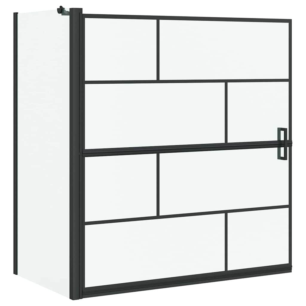 vidaXL Duschwand Bad-Duschschirm Schwarz und Transparent 116 x 68 x 128 cm, (1 tlg)