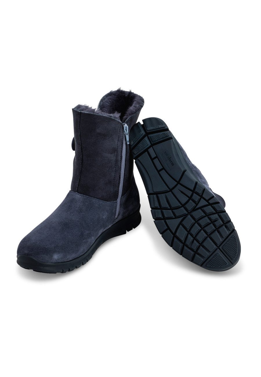 vitaform Damen Stiefeletten Veloursleder Stiefelette
