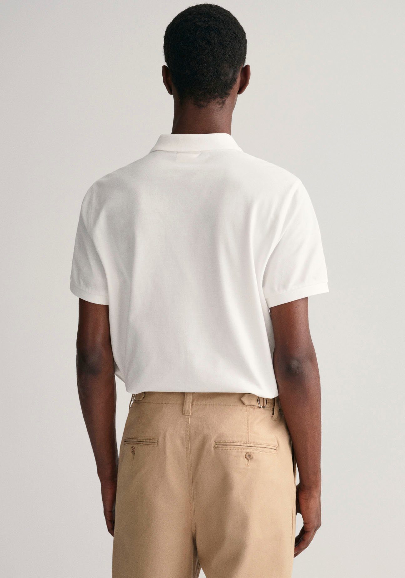 Gant Poloshirt REG auf mit Logostickerei POLO der white SHIELD Brust PIQUE SS