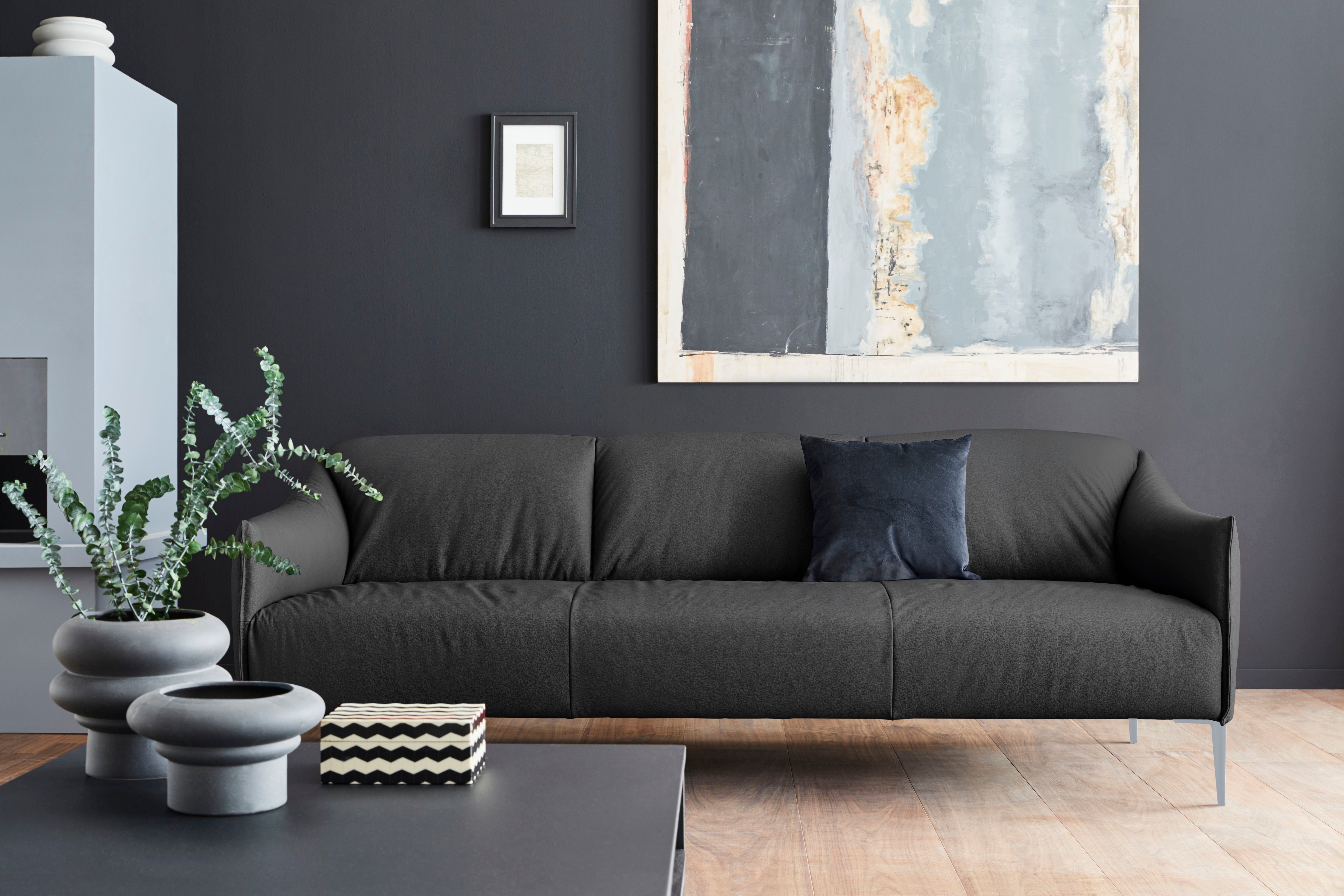 3-Sitzer sally Design-Sofa, Loungesofa, bequem, schmale Armlehnen, Breite 224cm