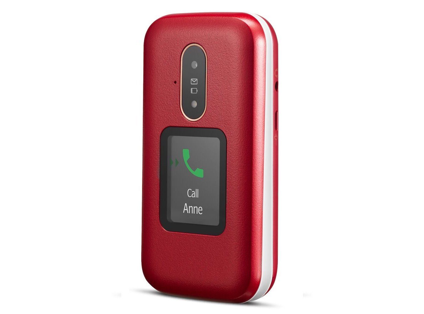 Doro 6880 rot Seniorenhandy (7,11 MP 128 GB Kamera, hörgerätekompatibel) Rückseite, Zoll, Speicherplatz, der cm/2.8 auf Notruftaste 2