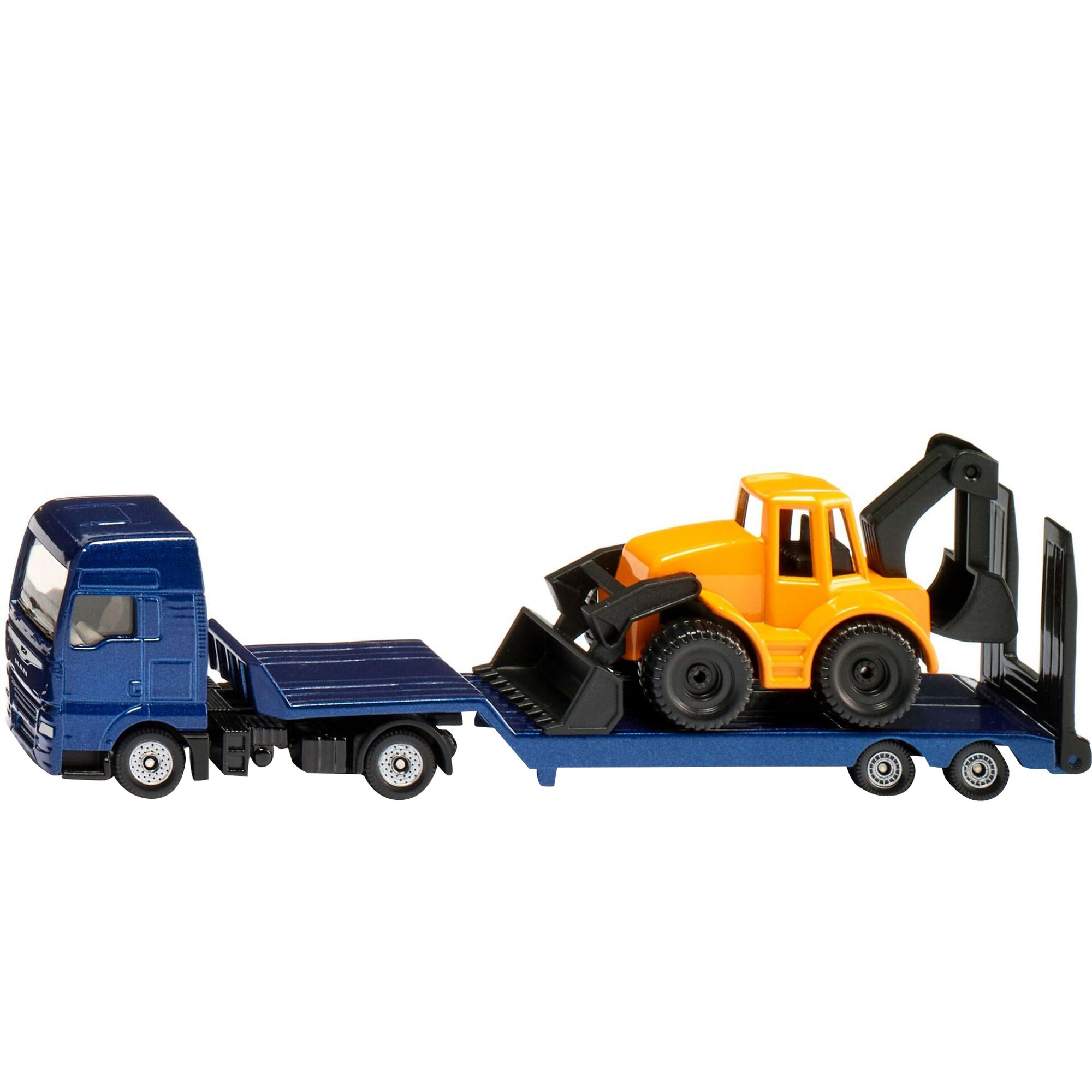 Siku Spielzeug-Baumaschine SIKU SUPER MAN Lkw mit Baggerlader, Modellfahrzeug