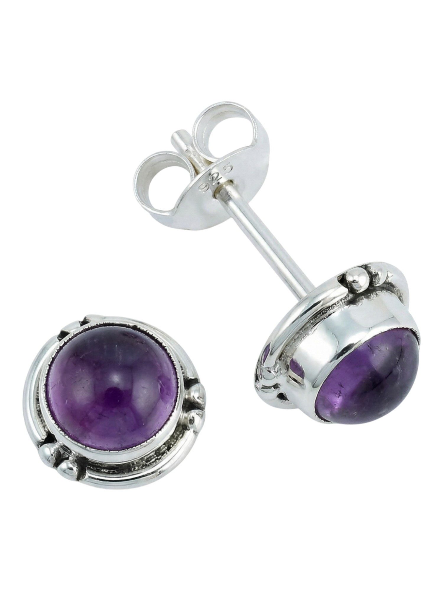 Paar Ohrstecker LITANG aus 925 Silber mit Amethyst