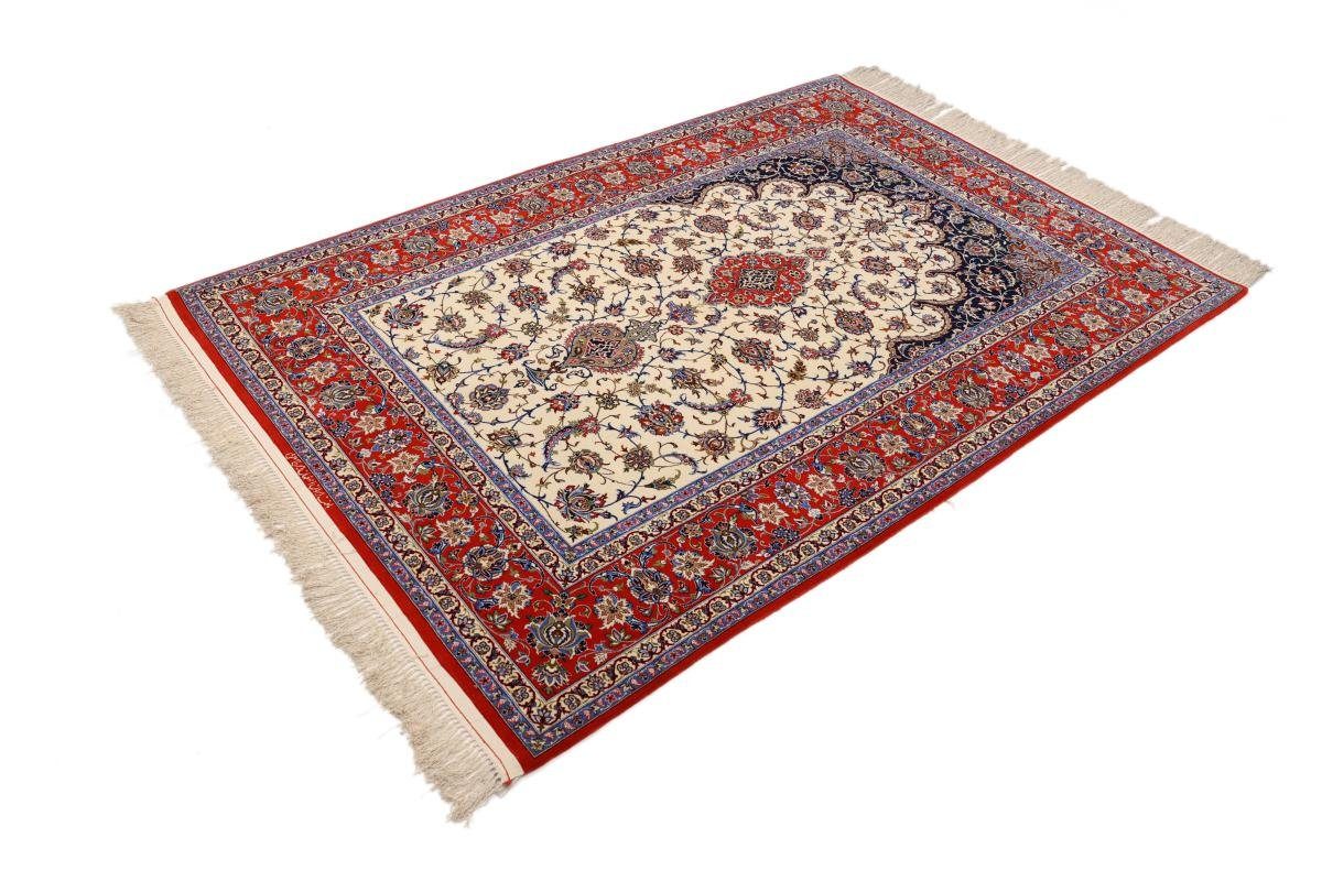 Orientteppich 151x221 mm Isfahan 8 Handgeknüpfter Orientteppich, Seidenkette Nain rechteckig, Trading, Höhe: