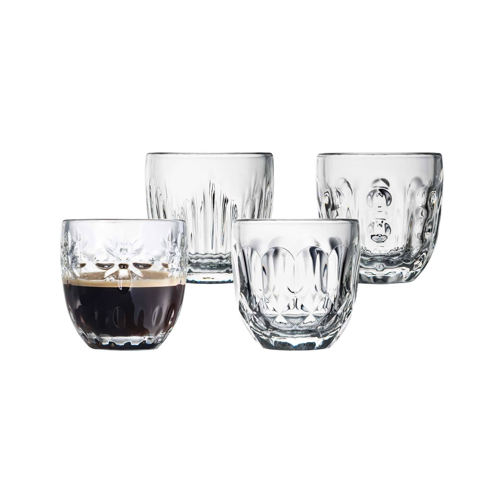 La Rochere Espressoglas Facetten Espressogläser 100 ml 4er Set, Glas