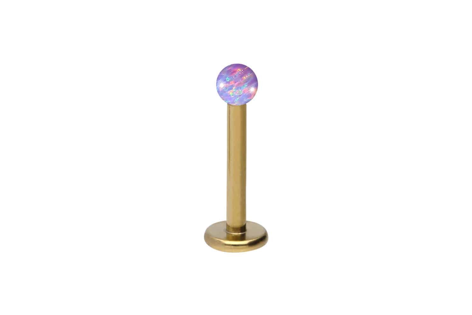 PIERCINGLINE Piercing-Set Chirurgenstahl Labret SYNTHETISCHER OPAL (Labrets, 1-tlg)