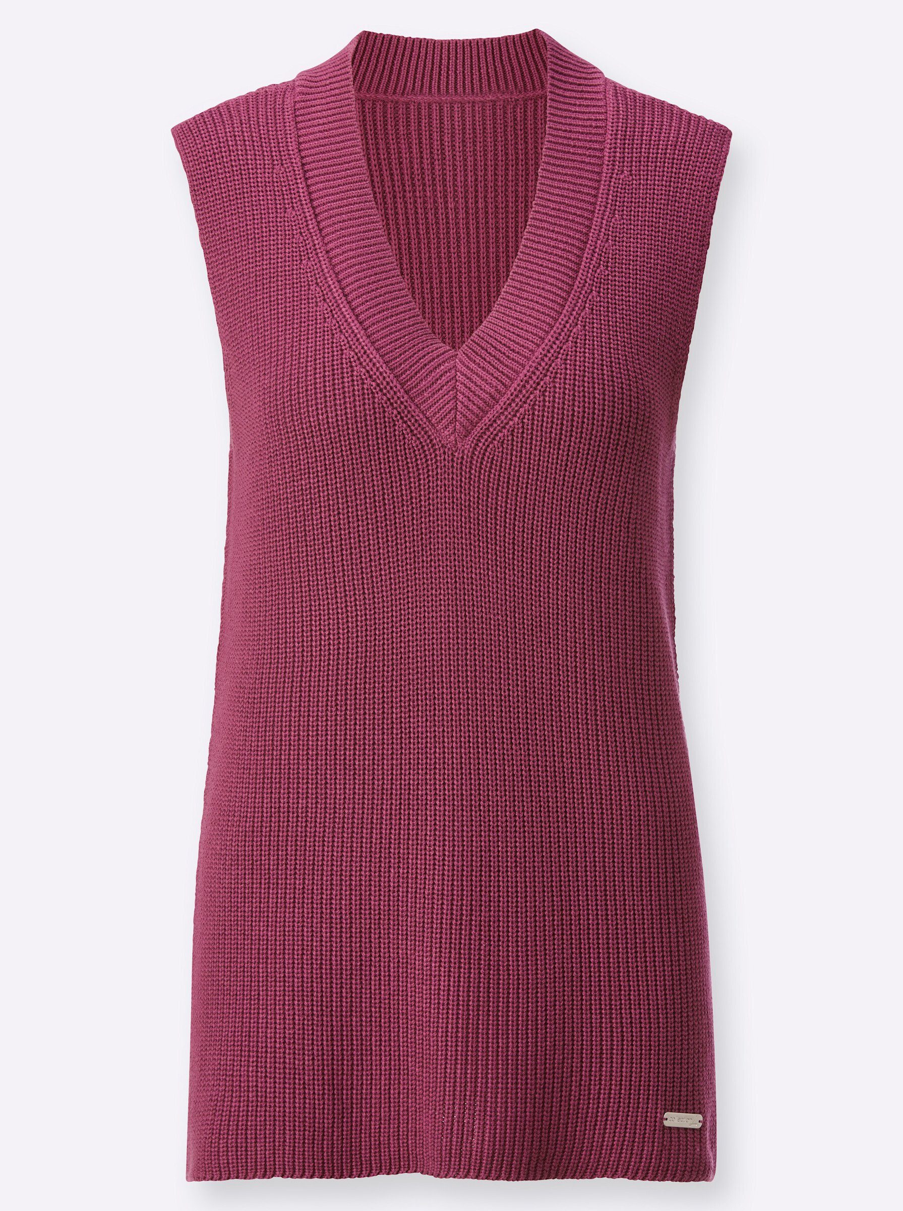 Witt Strickpullover Pullunder Ärmellos Rippoptik