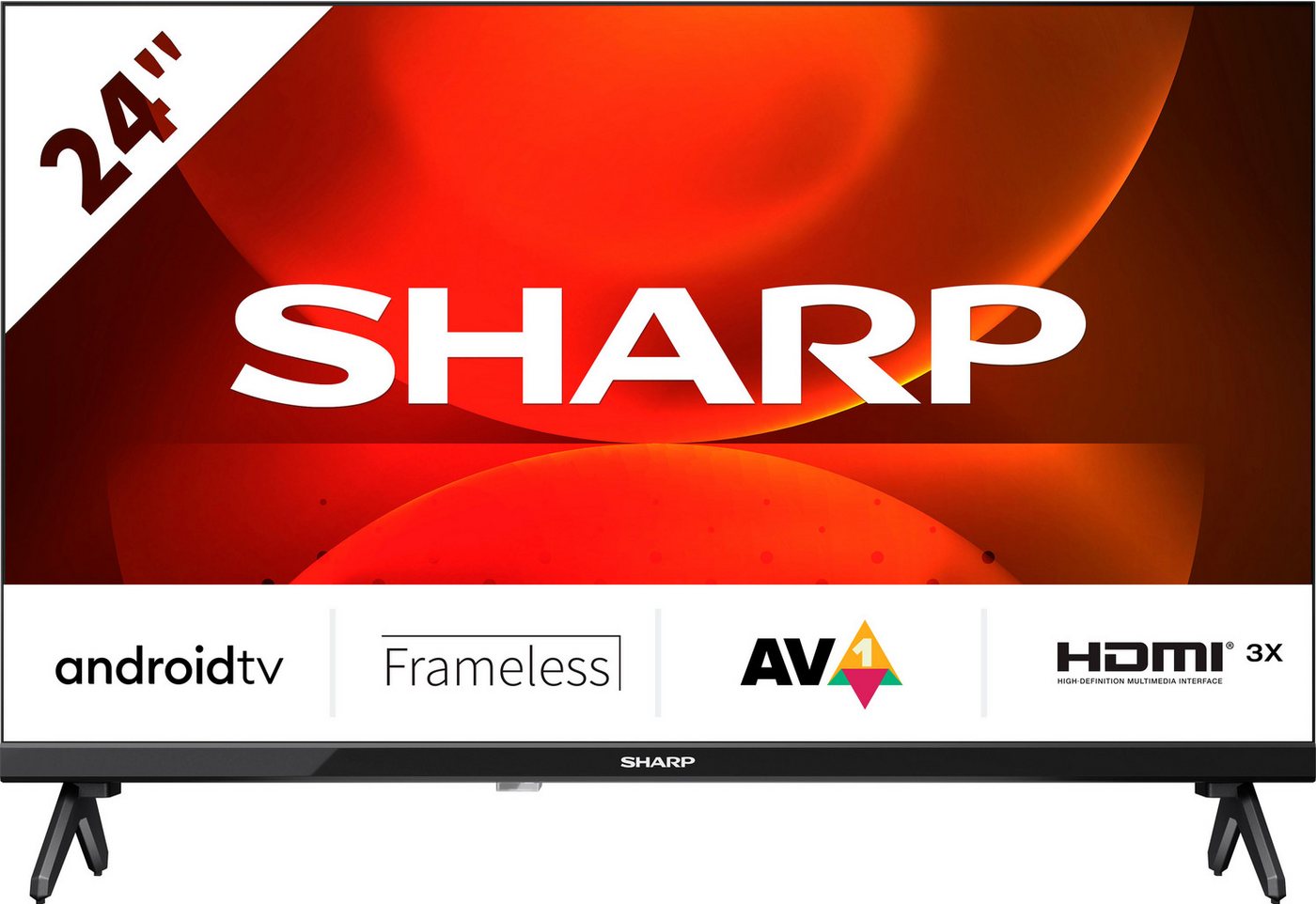 Sharp 1T-C24FHx LED-Fernseher (60 cm/24 Zoll, HD ready, Android TV, Smart-TV) schwarz ! RABATT: 36.61% Sharp 1T-C24FHx LED-Fernseher (60 cm/24 Zoll, HD ready, Android TV, Smart-TV) schwarz ! RABATT: 36.61%