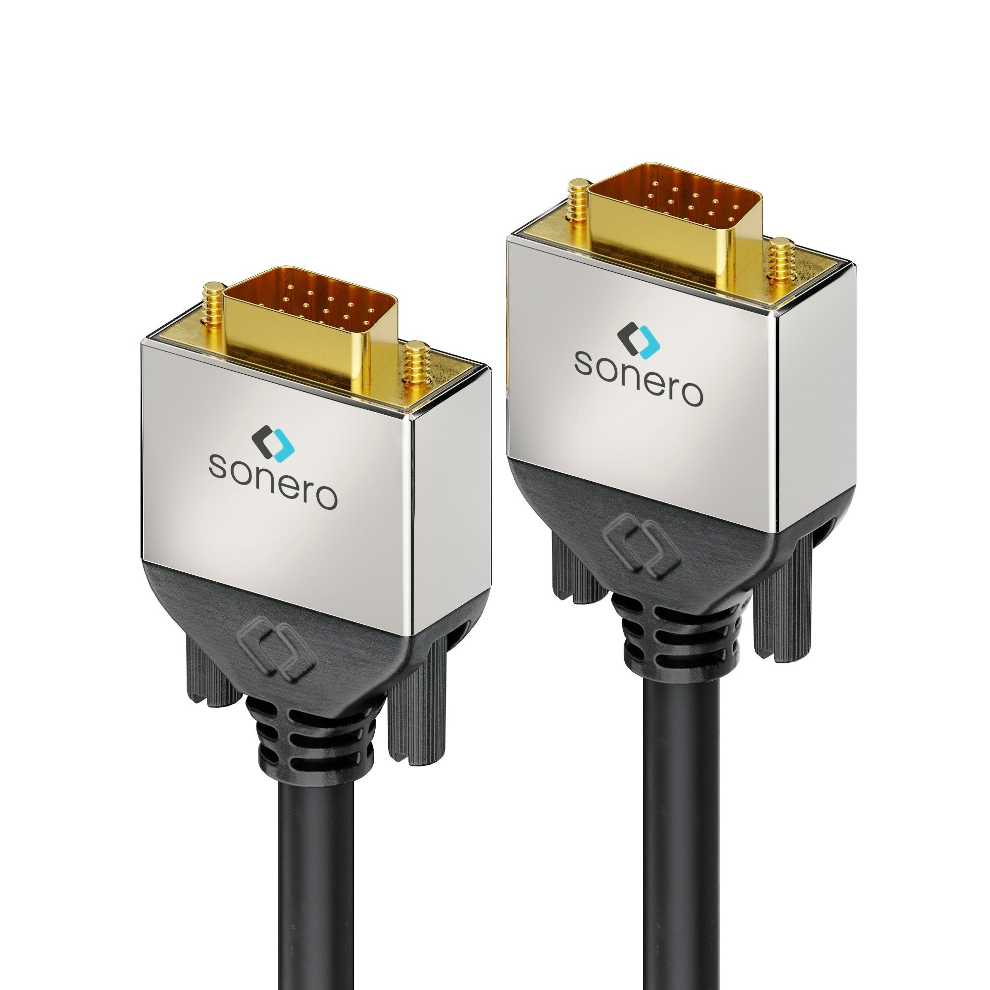 sonero sonero® Premium VGA Kabel, 1,50m, FullHD (1920x1080), schwarz Video-Kabel