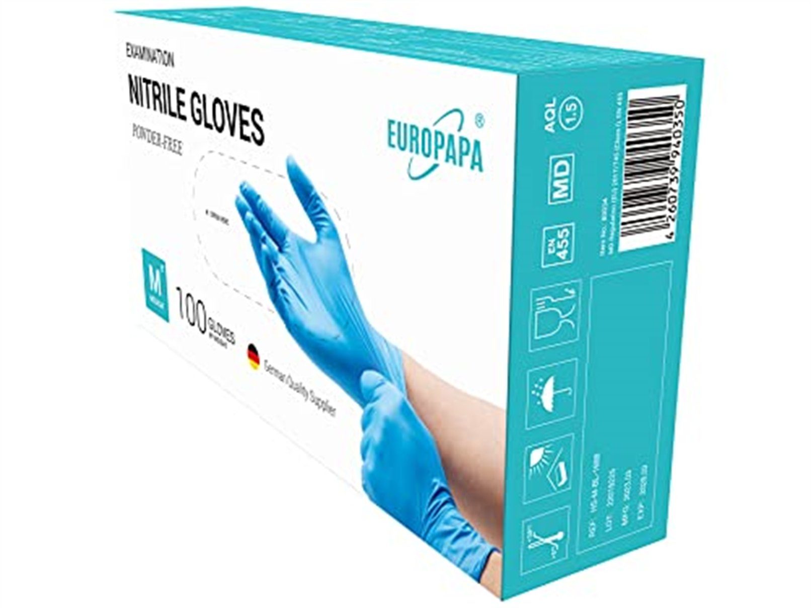 EUROPAPA Nitril-Handschuhe Einweghandschuhe Untersuchungshandschuhe (100 ST günstig online kaufen