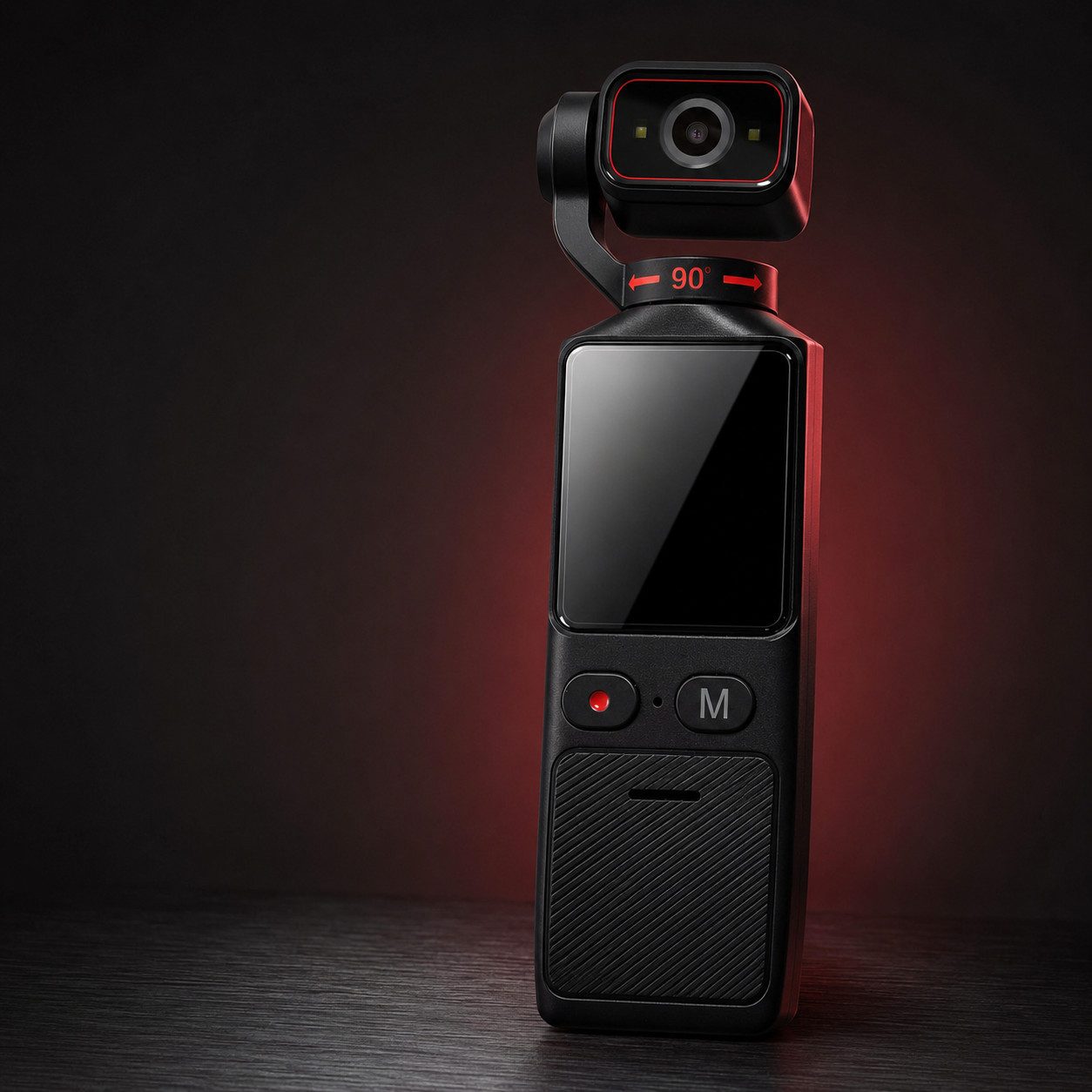 Luckice 4K Taschenkamera mit 180°-Objektiv, Touchscreen und WLAN Panoramakamera (integriertes Gimbal-Objektiv, kein weiteres Objektiv, 12 MP, 1x opt. Zoom, WLAN IEEE 802.11 b/g/n, inkl. Taschenkamera, Ladekabel, Handbuch, Eingebauter Gimbal, WLAN-Verbindung, Touchscreen, 4K-Videoaufnahme)