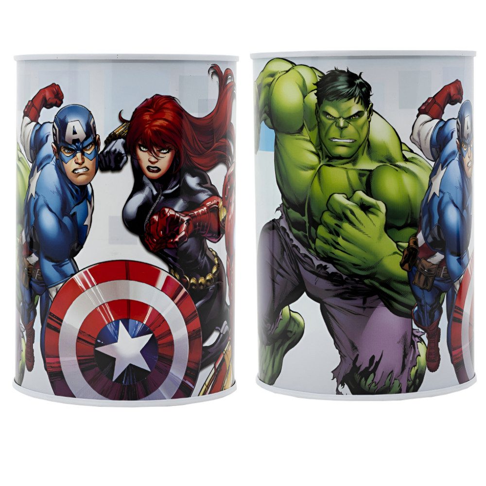 Spardose Marvel Avengers Kinder Jungen XL Spardose Sparschwein aus Weißblech