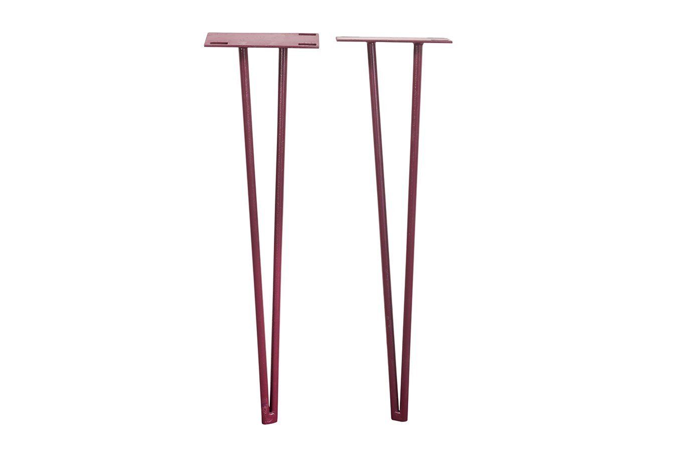 Tischhelden Tischbein Tischbeine Pin Metall dunkelrot 4er Set