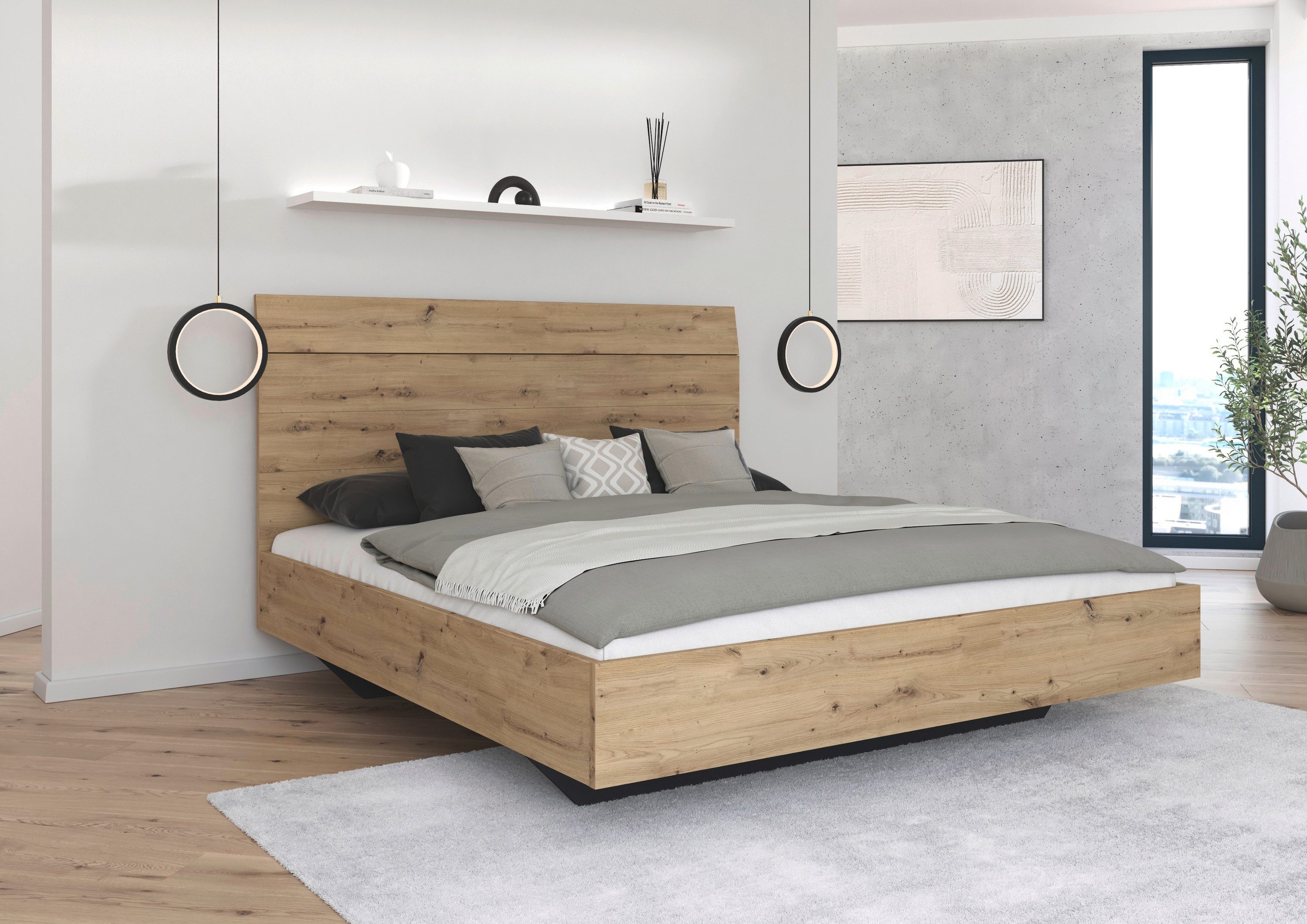 OTTO home Futonbett Bett Doppelbett Holzbett AGORDO (180x200 cm), mit hohem günstig online kaufen