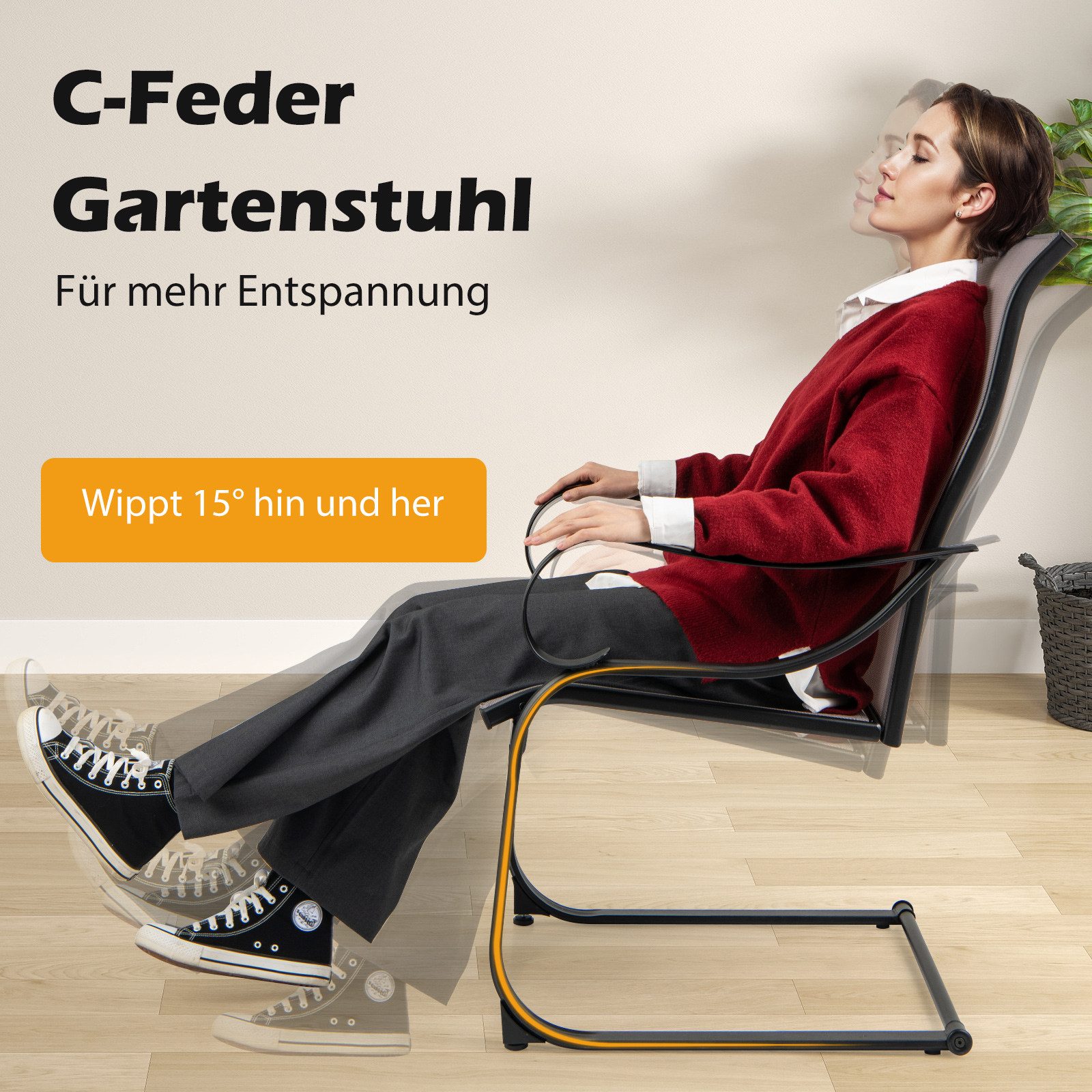 COSTWAY Gartenstuhl (2 St), 2er Set günstig online kaufen