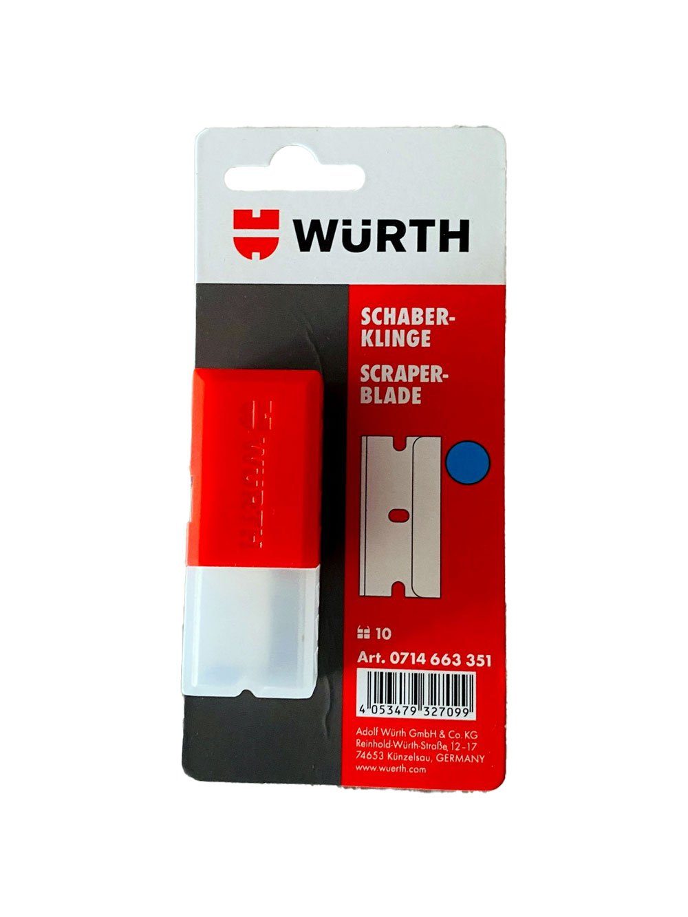 Würth Universalschaber Würth 10x Schaberklinge 1-fach nutzbar eisgehärtete Klinge