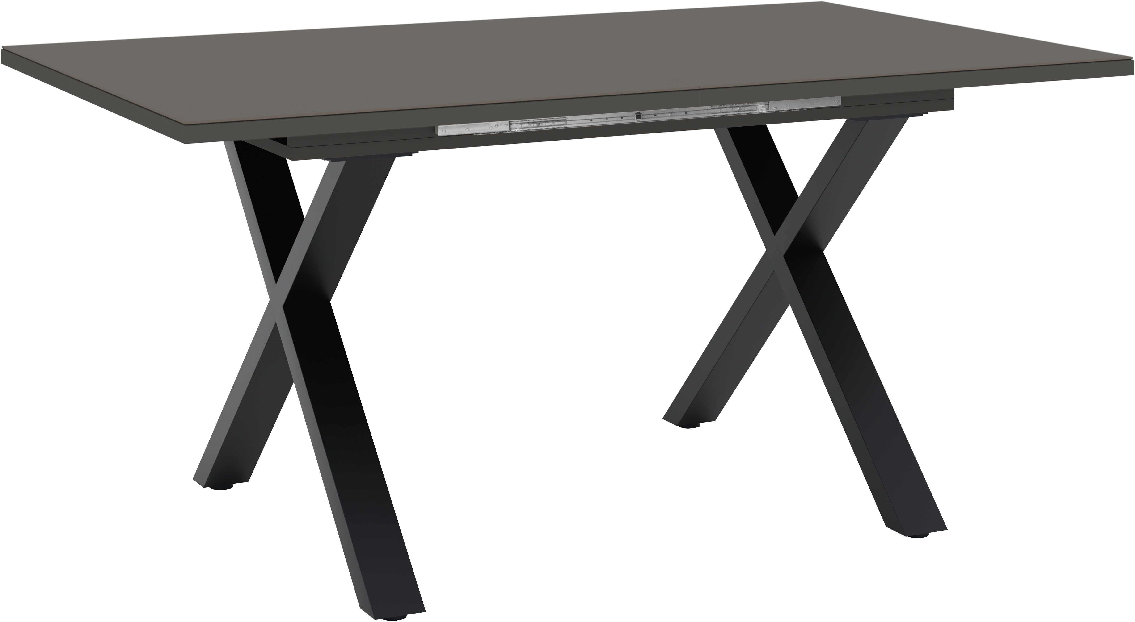 Mäusbacher Esstisch, Esstisch ausziehbar auf 210 cm, eckige Tischform, Gestell X-Form