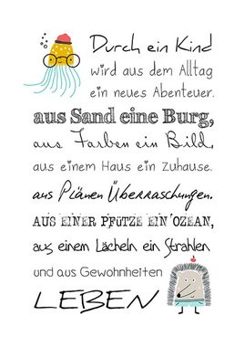 artissimo Poster Poster mit Spruch DinA4 Sprüche Baby Kind Kinderzimmer-Deko Babyzimmer, Zitate und Sprüche: Kind und Geburt