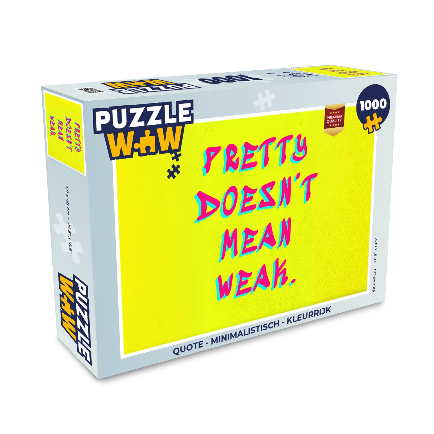 Puzzle Zitat - Minimalistisch - Farbenfroh