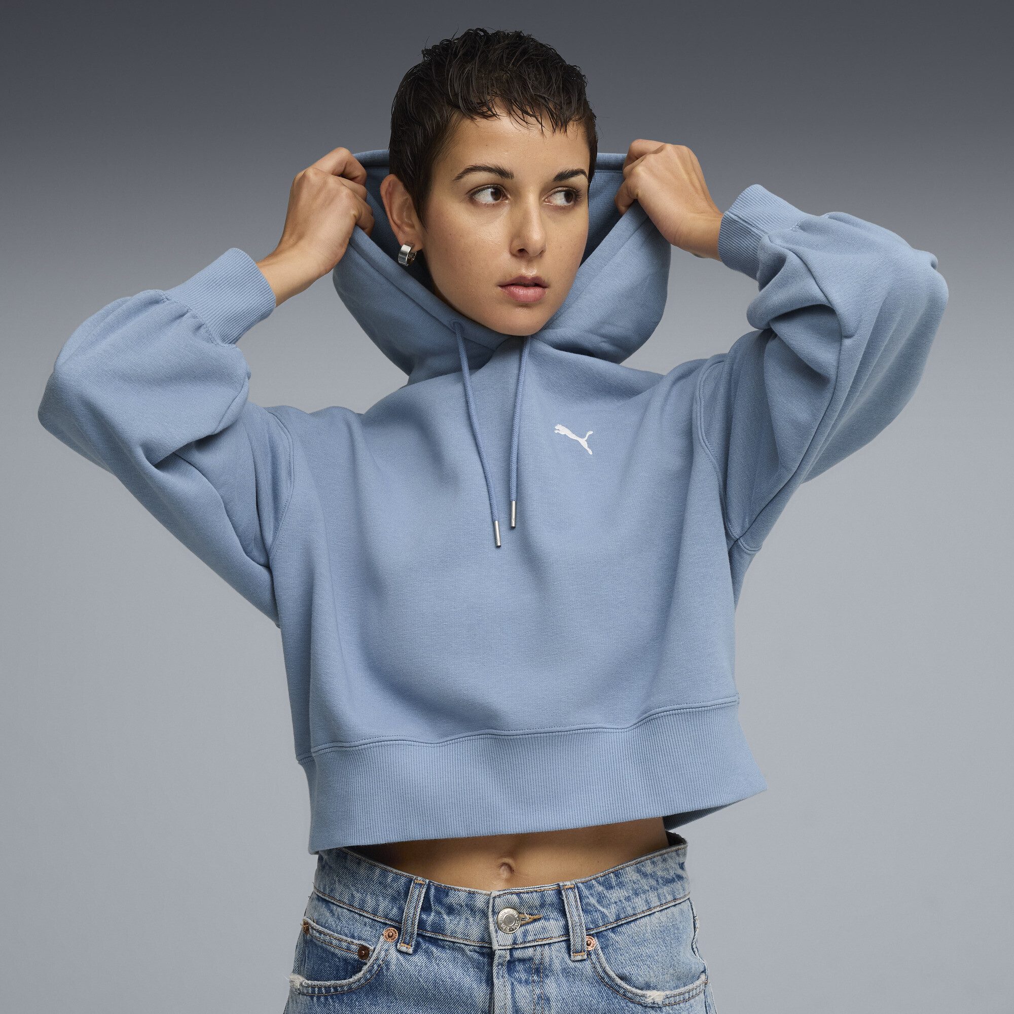 PUMA Hoodie WARDROBE ESS Kurzer Relaxed günstig online kaufen