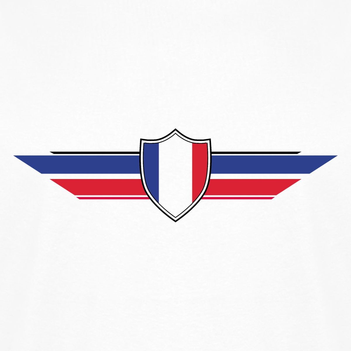 Spreadshirt T-Shirt Frankreich Fußball Fanlook Wappen Männer Kontrast T-Shirt (1-tlg)