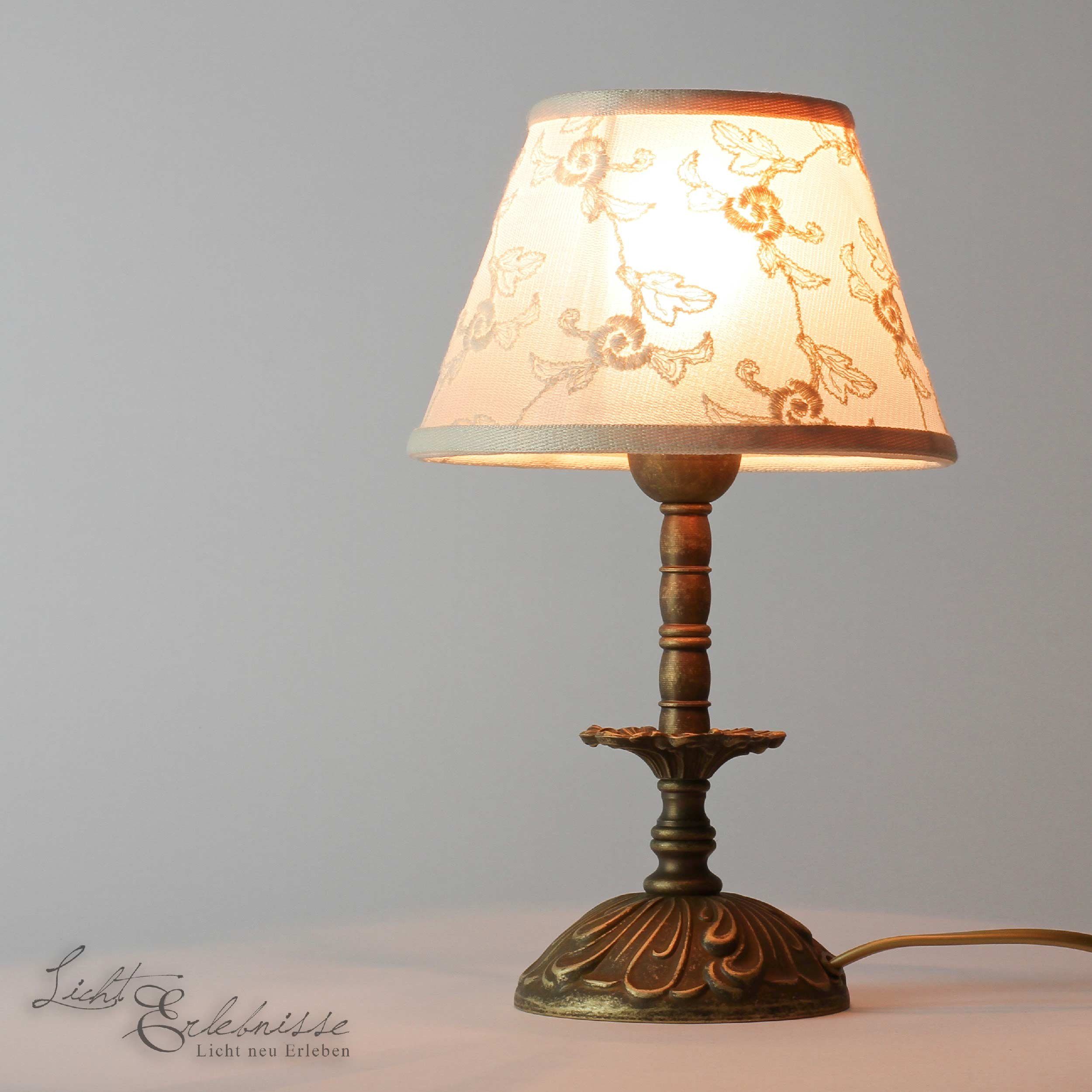 Licht-Erlebnisse Nachttischlampe ANGELICA, ohne Leuchtmittel, Tischlampe günstig online kaufen