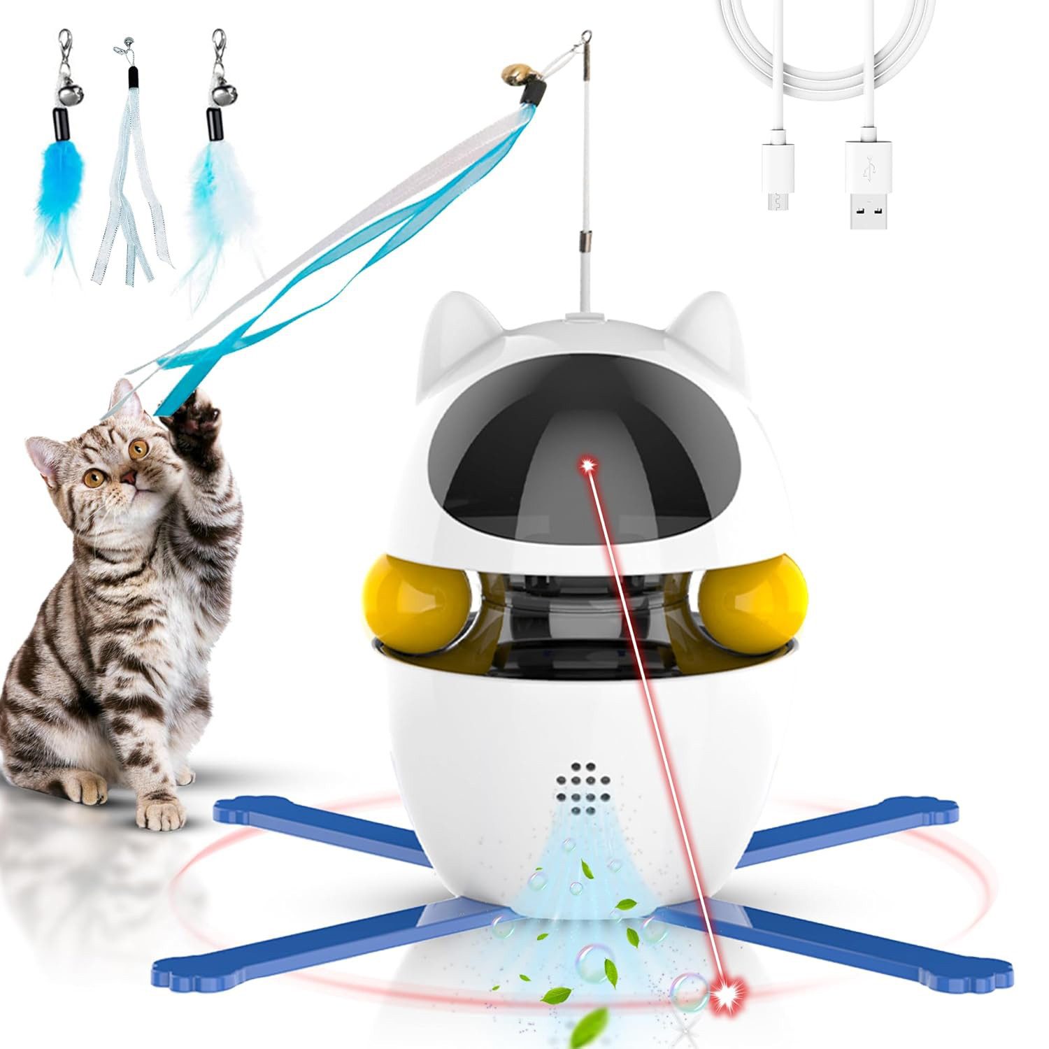 OKWISH Tier-Intelligenzspielzeug elektrisch Katzen-Teaser interaktive Katze günstig online kaufen