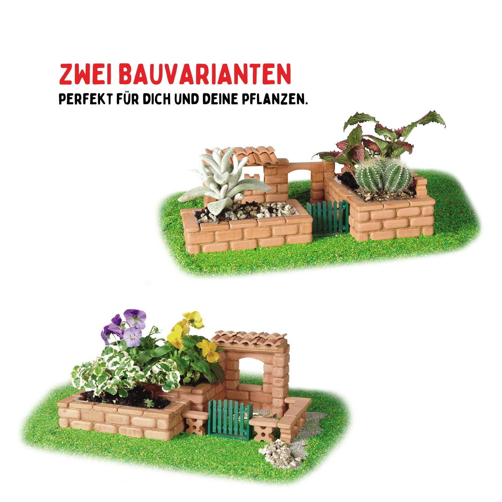 teifoc Garten Steinbaukasten, (Bausatz, 145 St., Bastelset), perfekt für Sukkulenten, Made in Germany