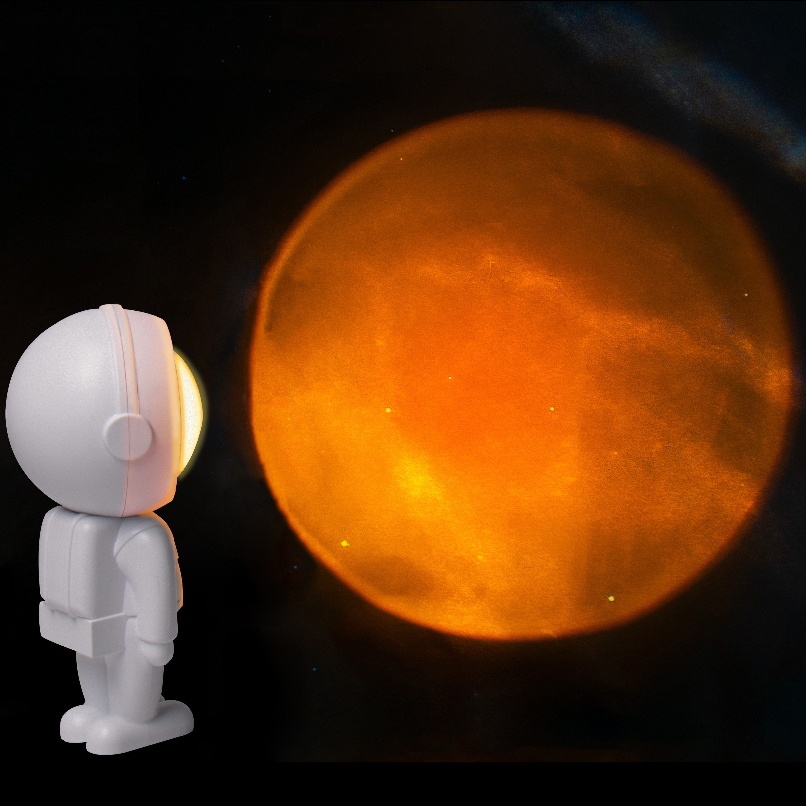Fizz creations Projektionslampe Astronaut & Sonnenuntergang Projektionsleuchte, LED fest integriert
