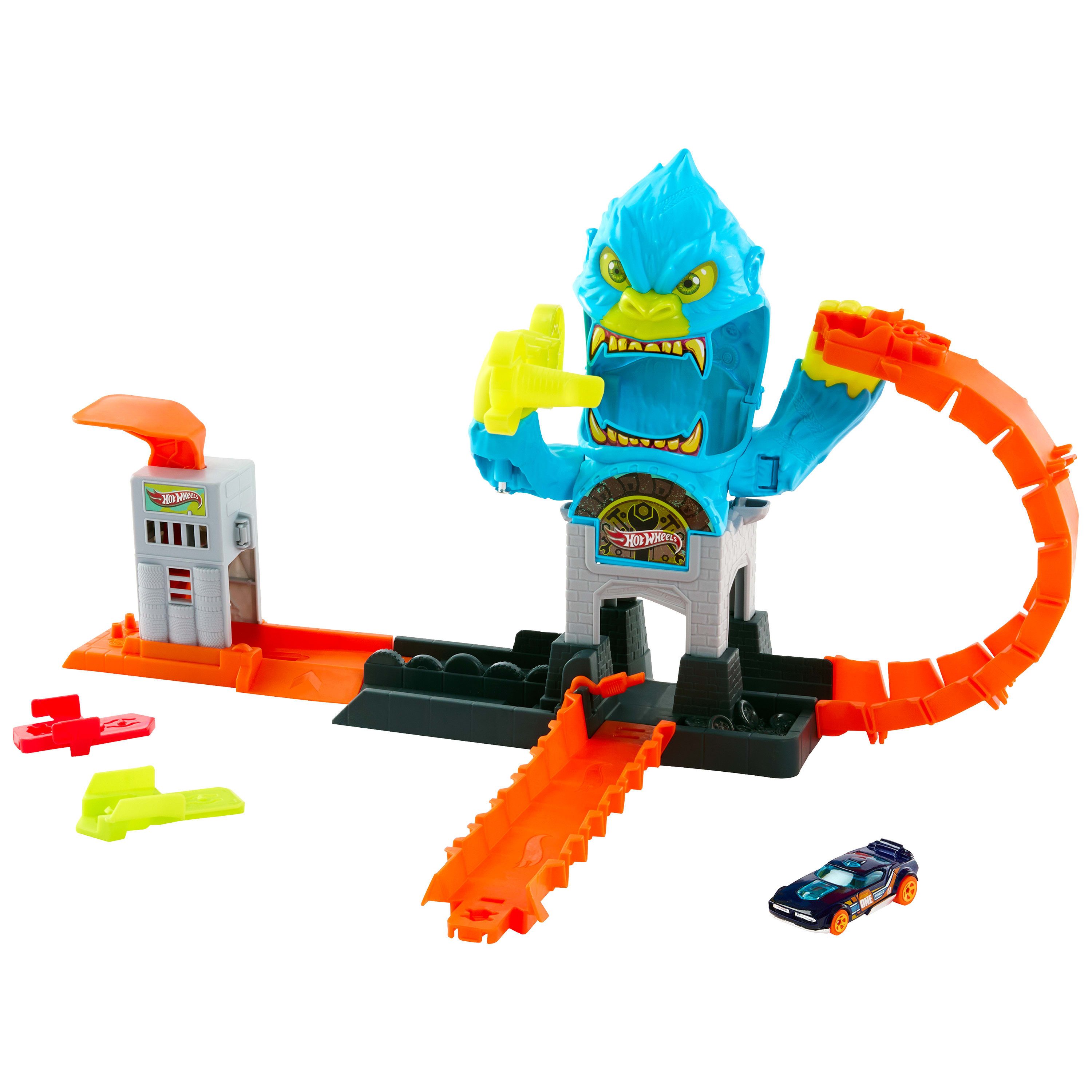 Hot Wheels Autorennbahn Hot Wheels City Gigantischer Gorilla Angriff