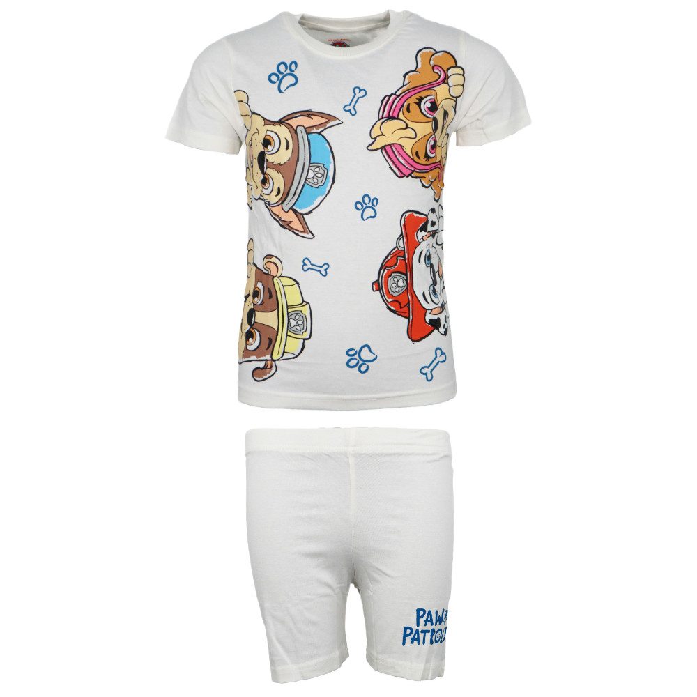 Schlafanzug Paw Patrol Kinder Jungen kurzarm Pyjama Shirt Shorts