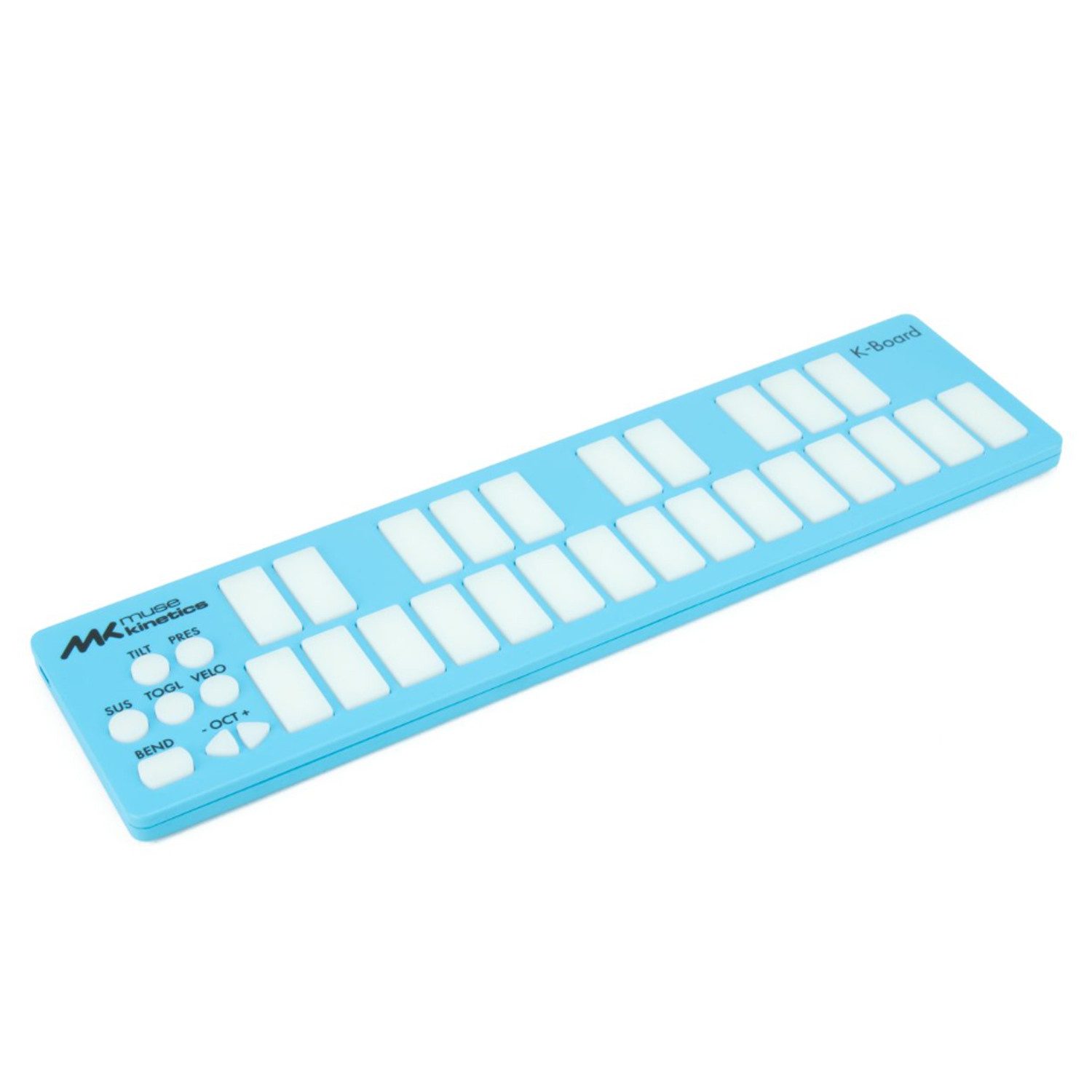 Keith McMillen Muse Kinetics MIDI-Controller K-Board Aqua mit Mikrofasertuch Digitales Aufnahmegerät (Tragbarer Mini-MPE-MIDI-Keyboard-Controller)