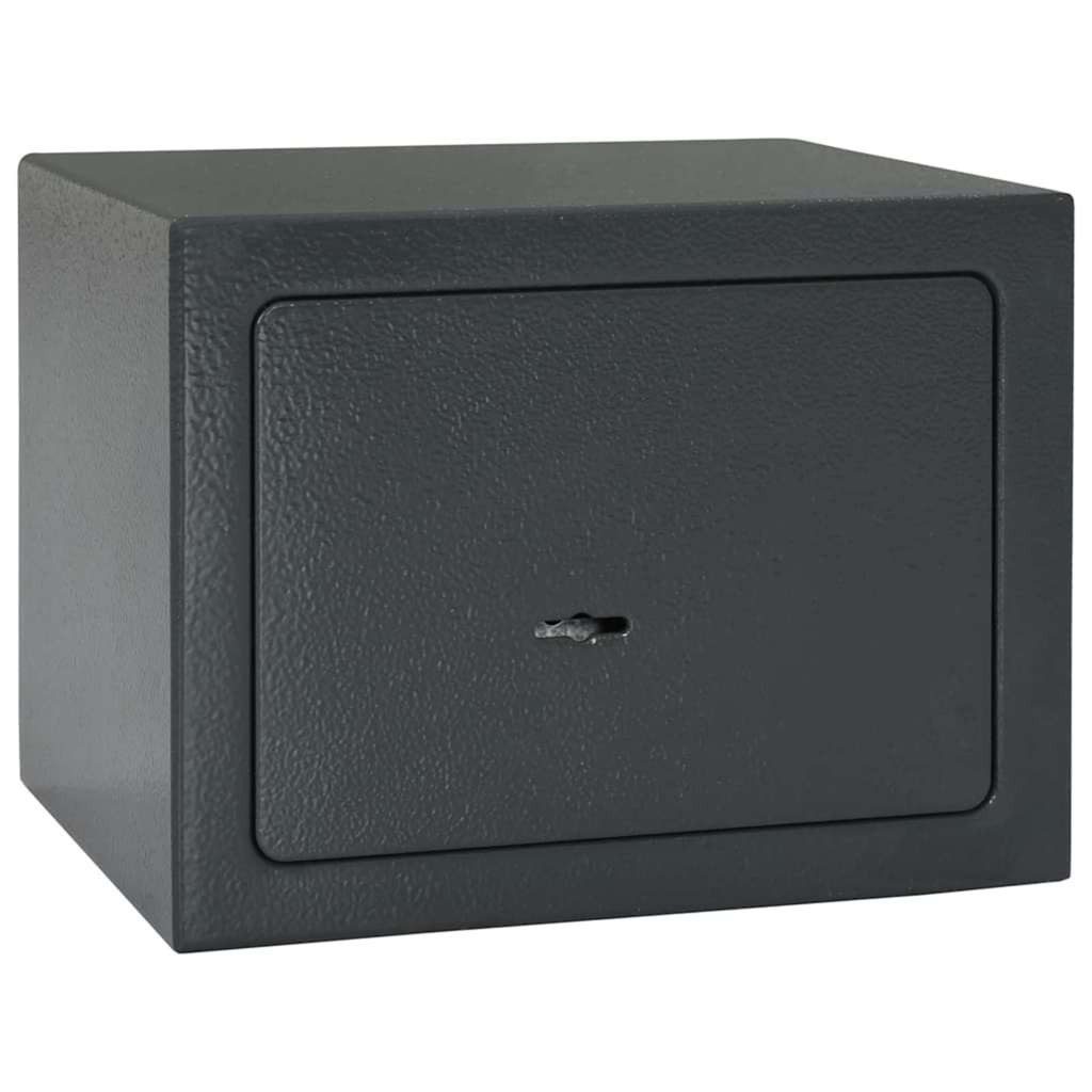 vidaXL Tresor Safe Box mit Schloss Dunkelgrau 23 x 17 x 17 cm Stahl