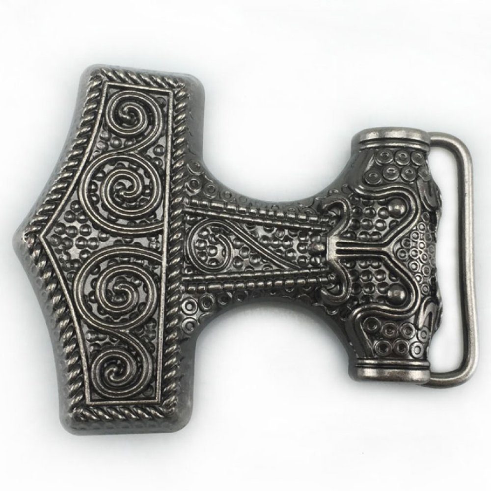 Ware aus aller Welt Gürtelschnalle Wikinger Thorshammer Mjölnir Gürtelschließe Wechselschnalle Buckle (1-St)