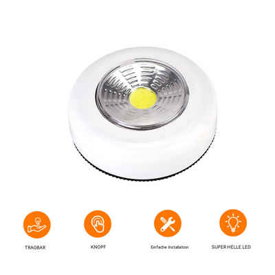 Hikity LED Nachtlicht Touch Lamp Night Light Battery Operated Cabinet Lights, kaltes Weiß, Kabelloses Design für Flexibilität, Energiesparende Technologien