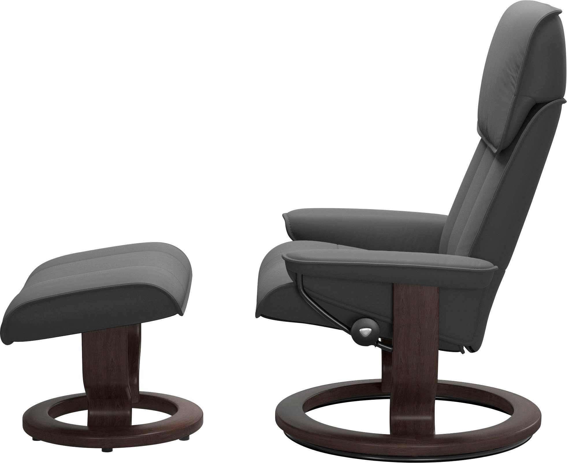 Stressless® Relaxsessel Admiral (Set, Relaxsessel inkl. Hocker), mit Classic Base, Größe M & L, Gestell Wenge