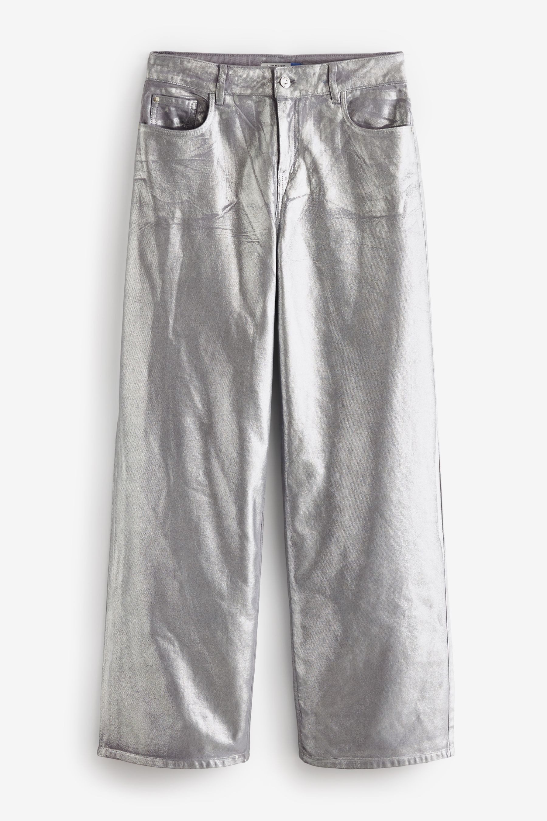 Next Weite Jeans Metallic-Jeans mit weitem günstig online kaufen