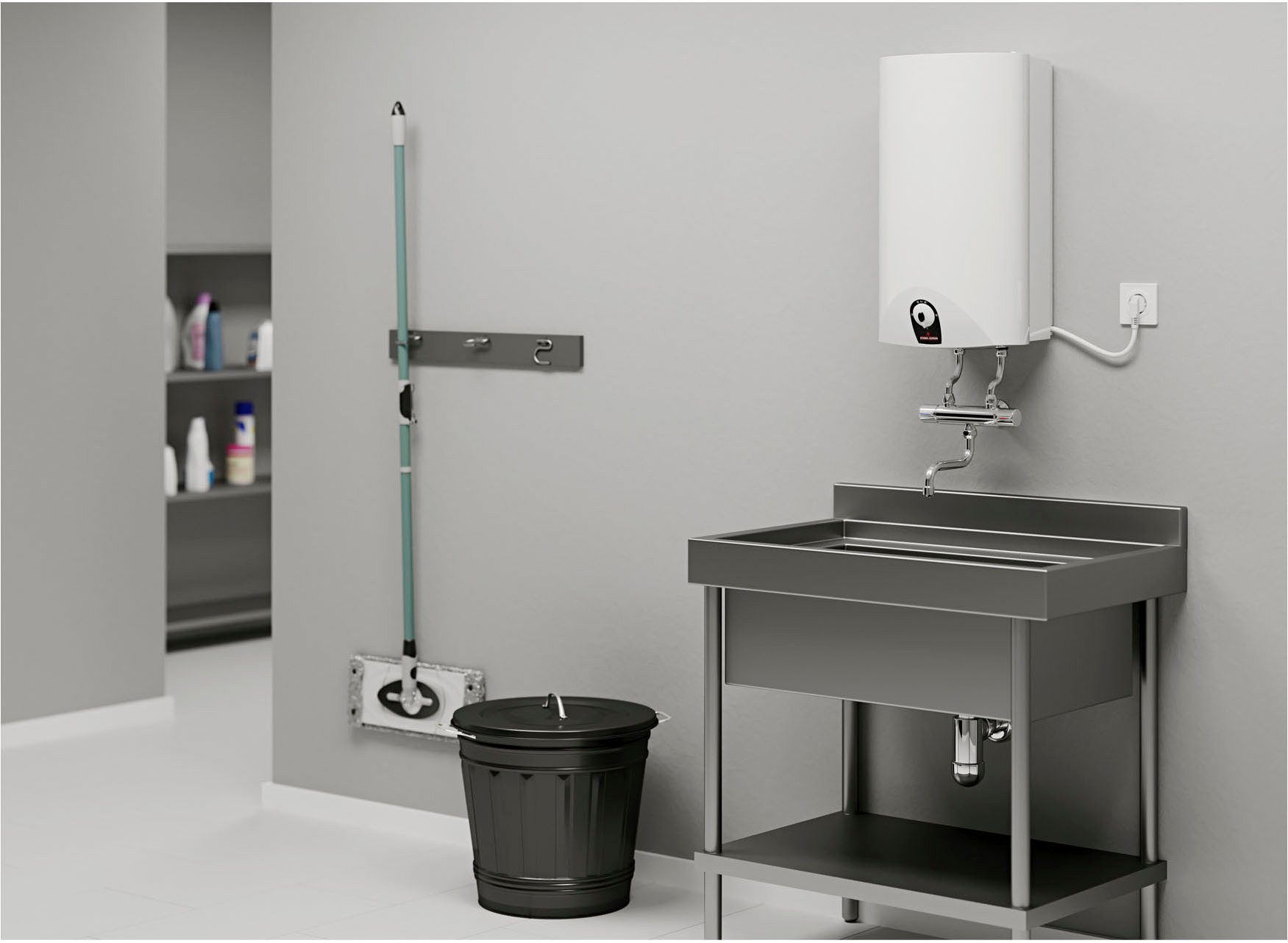STIEBEL ELTRON Kochendwassergerät Boiler EB 15 SL, min. 35 °C, max. 85 °C, 15 l, für die Dusche, offen, drucklos, mit Stecker