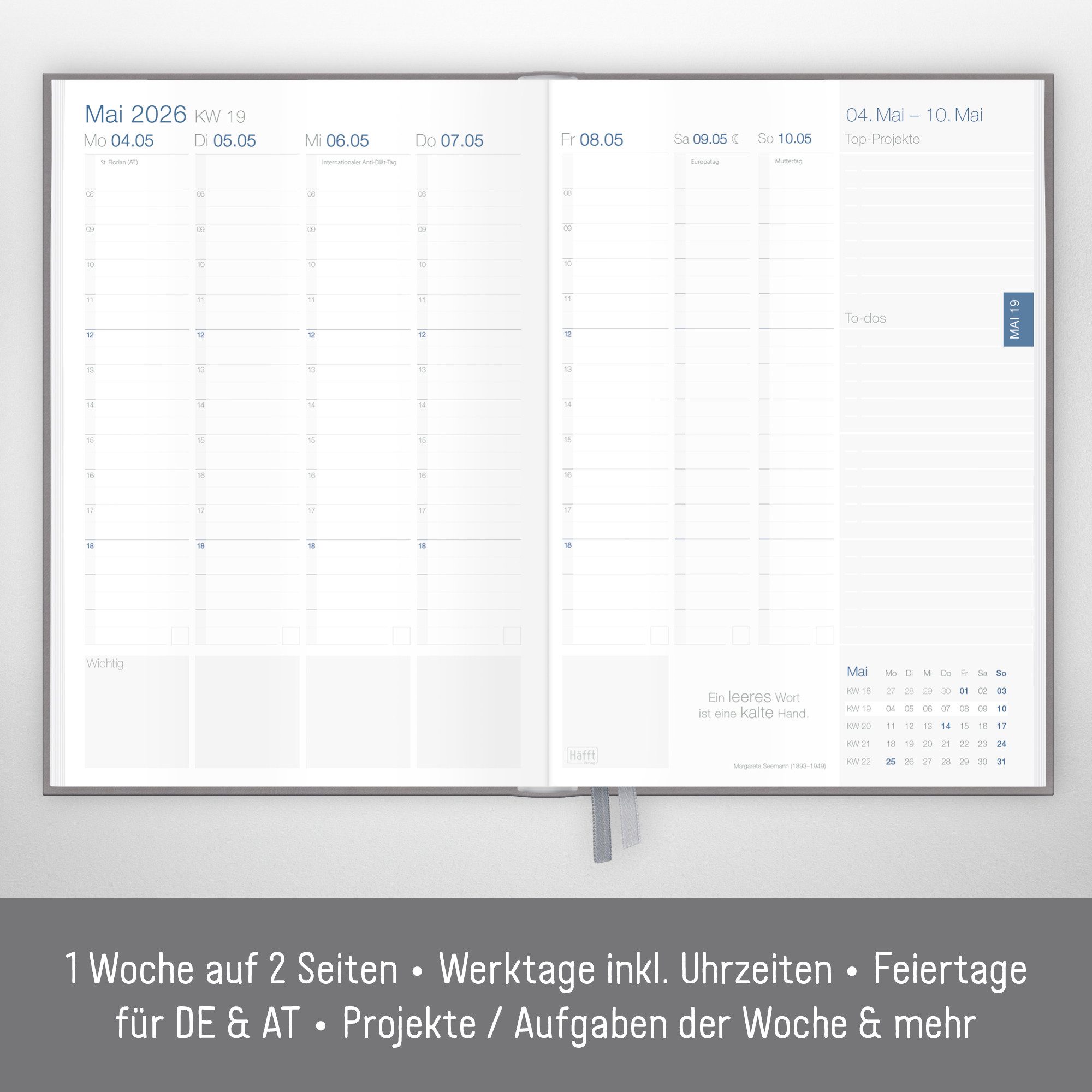 Häfft Terminplaner Business-Timer 2025/2026 / A5 / 18 Monate