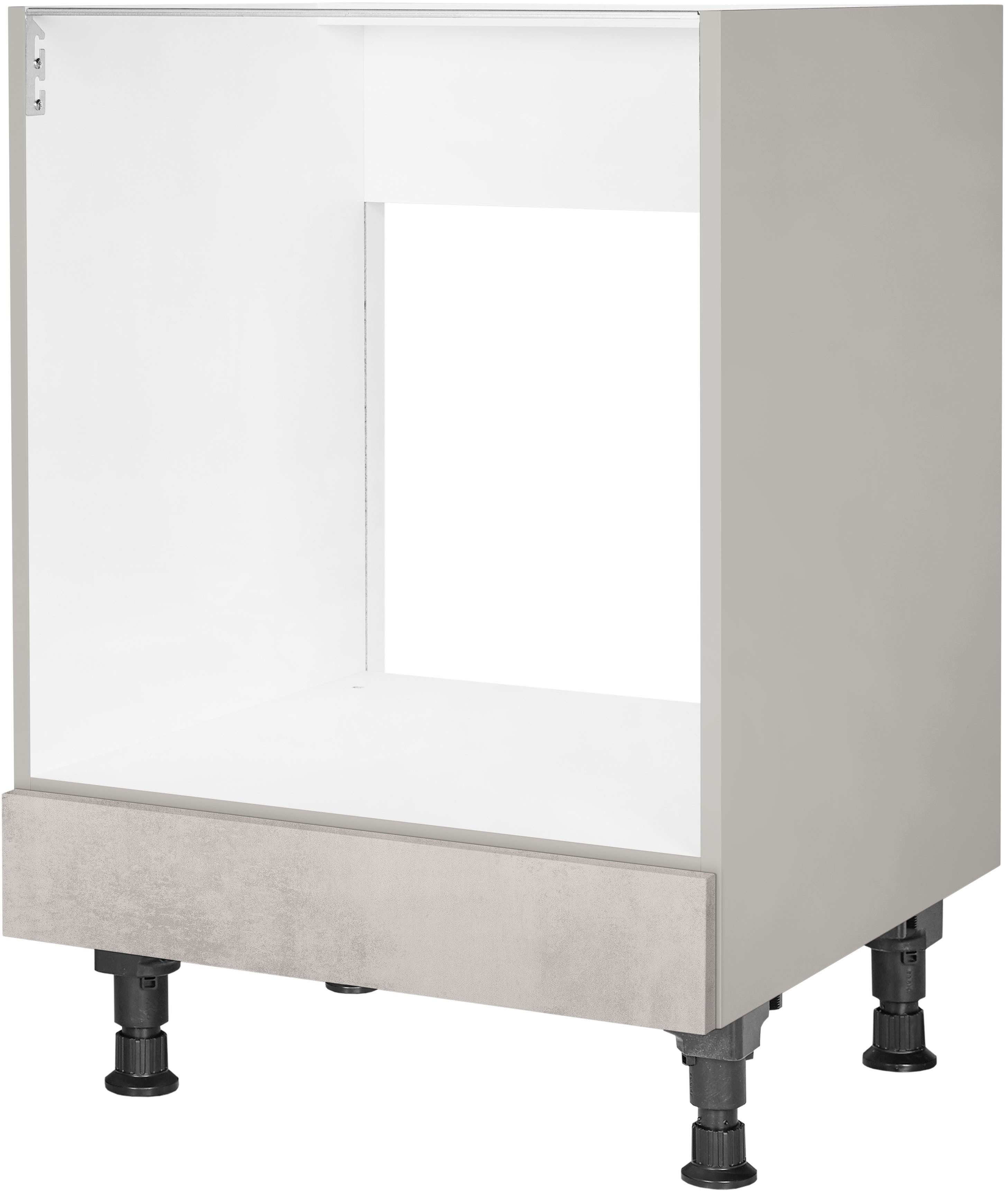 nobilia® Herdumbauschrank "Riva", vormontiert, mit höhenverstellbaren Sockelfüßen, Breite 60 cm